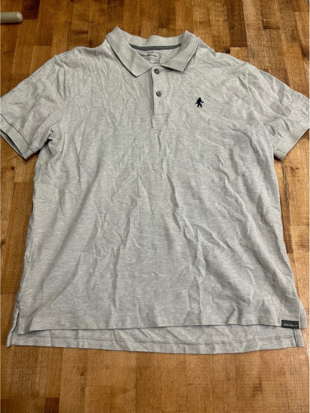 Eddie Bauer Men's Light Gray Polo Shirt Size L